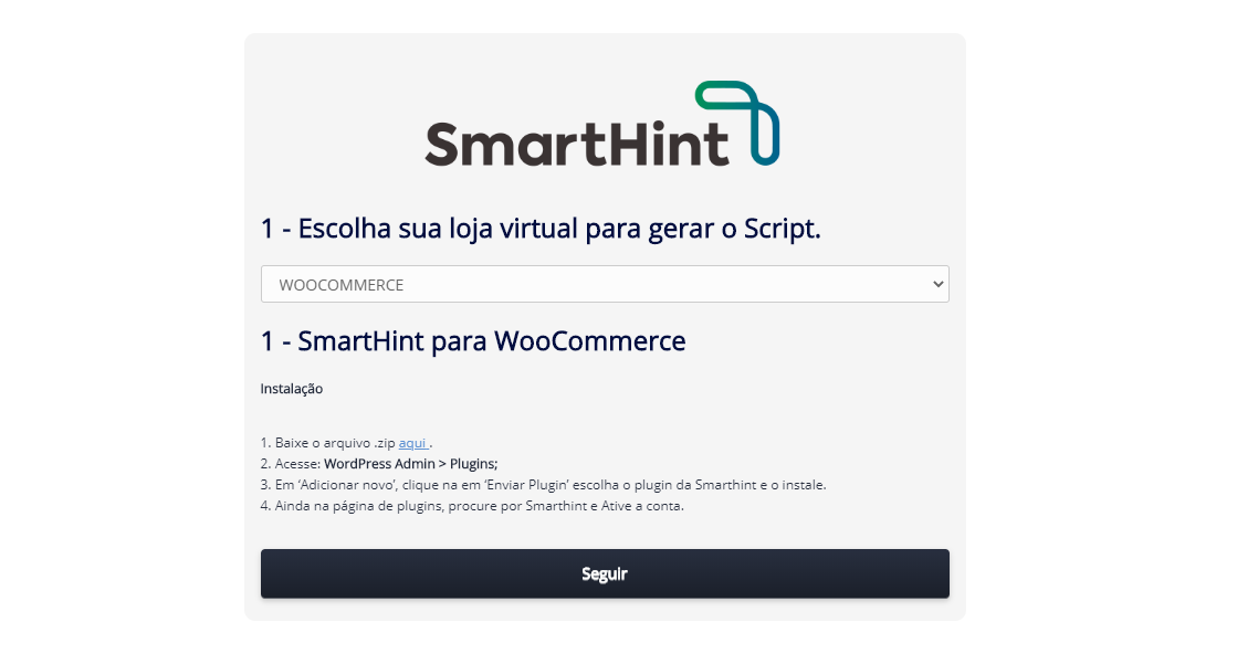 integração woocomerce smarthint integração woocomerce smarthint