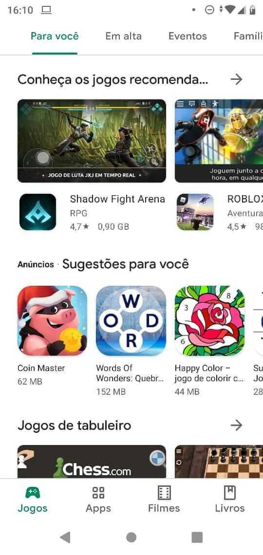 Recomendação Play Store jogos Recomendação Play Store jogos